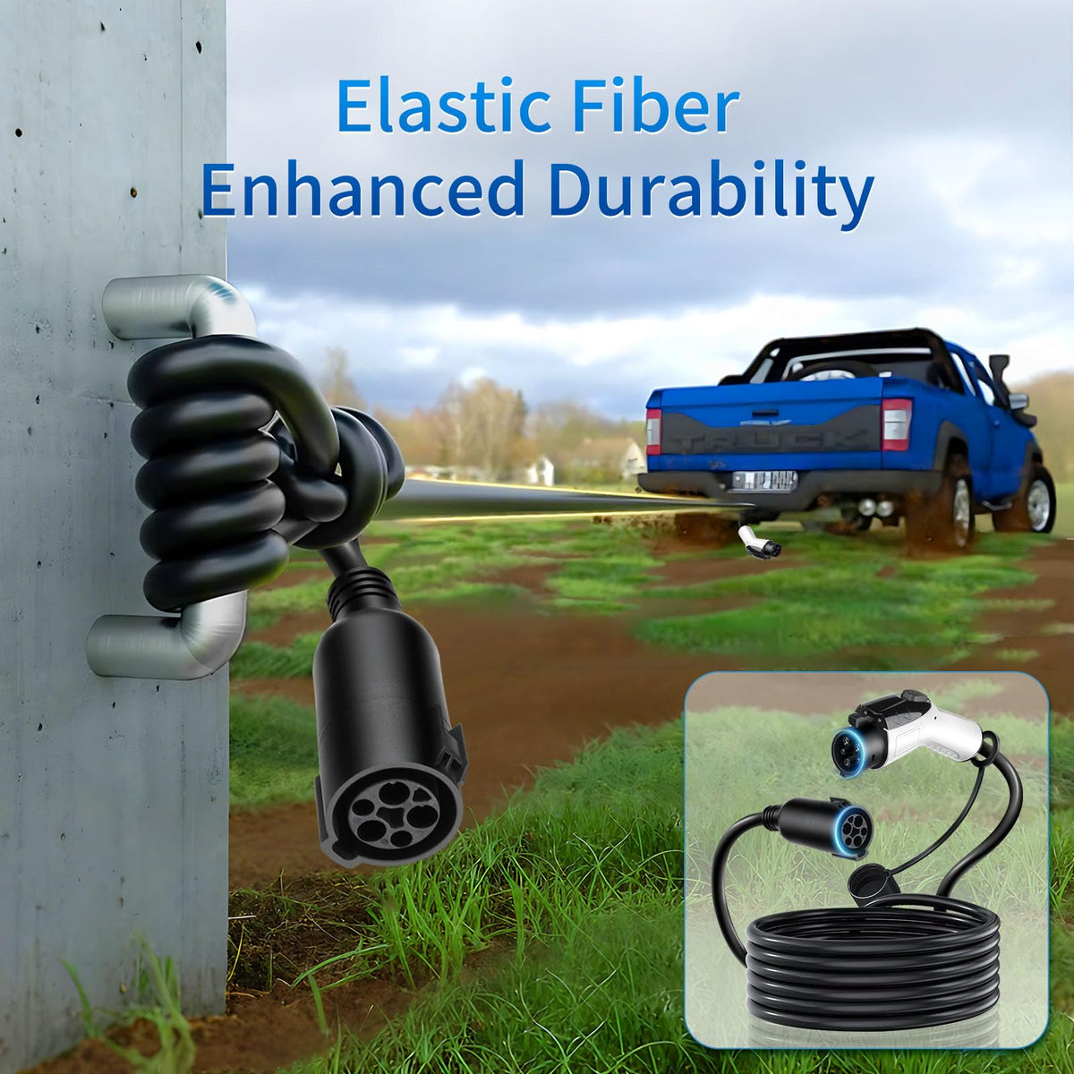 WenStorm J1772 EV Extension Cable for Level 2 Charging