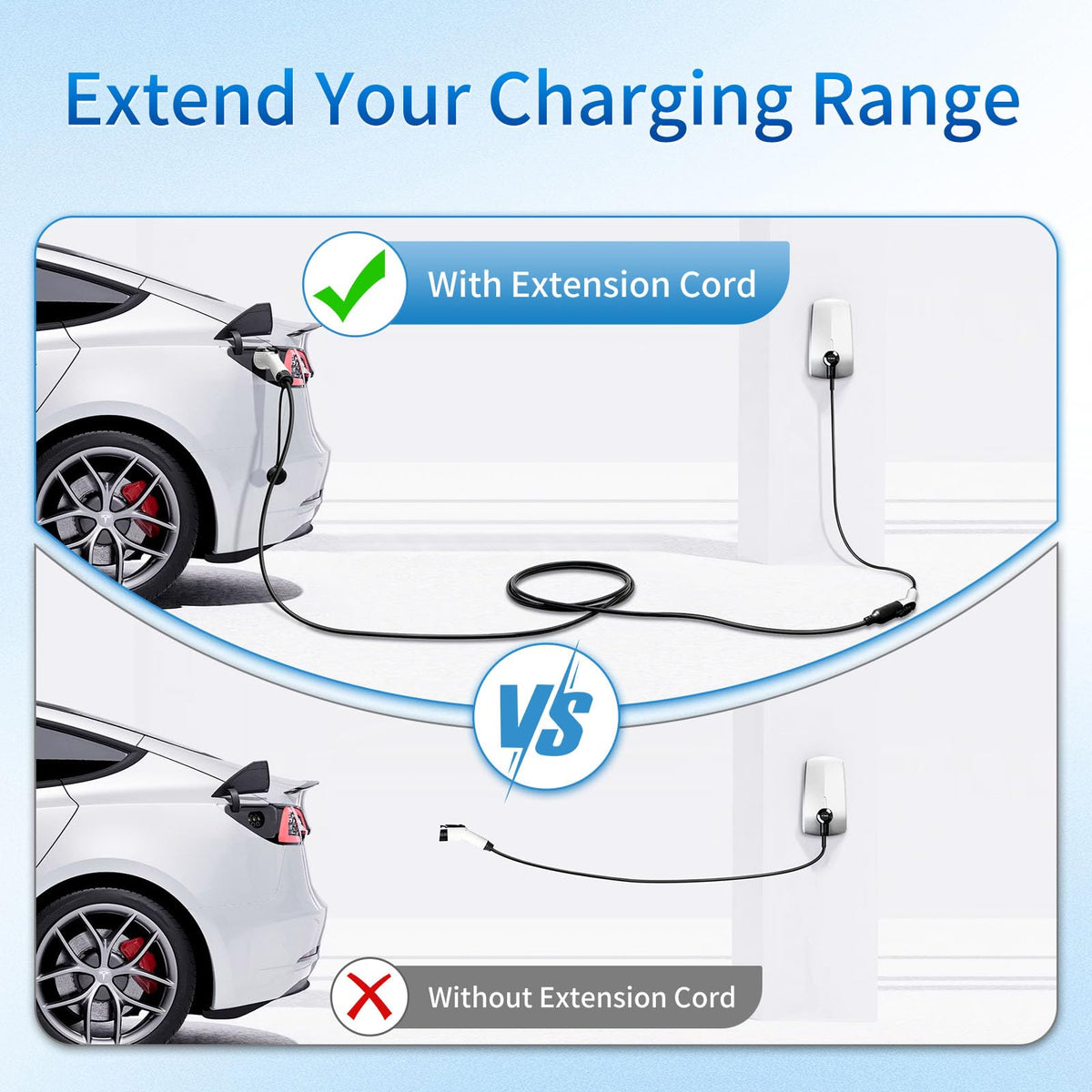 WenStorm J1772 EV Extension Cable for Level 2 Charging